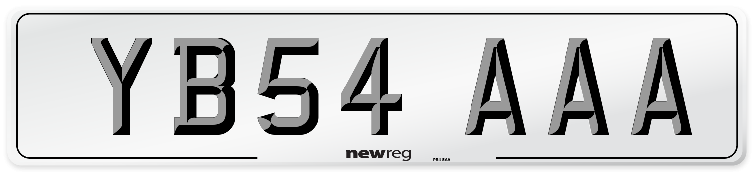 YB54 AAA Number Plate from New Reg